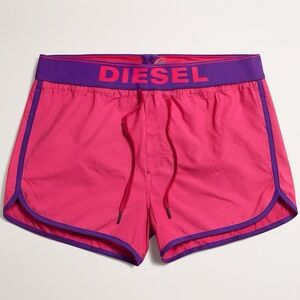 Diesel Pink and Purple Athletic Shorts
